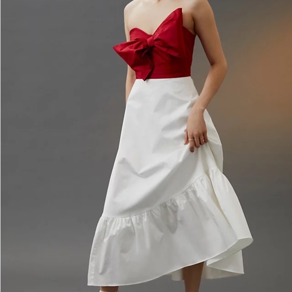 Bow Tie Maxi Form Dress Anthropologies size 0